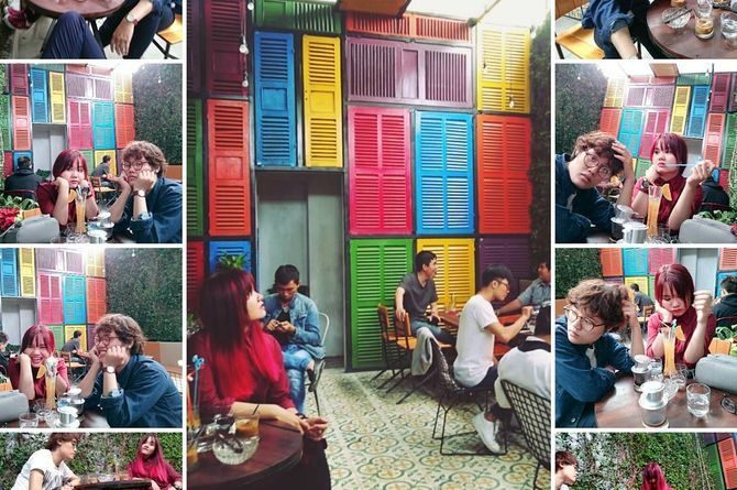Parista the café có những mãng màu độc đáo