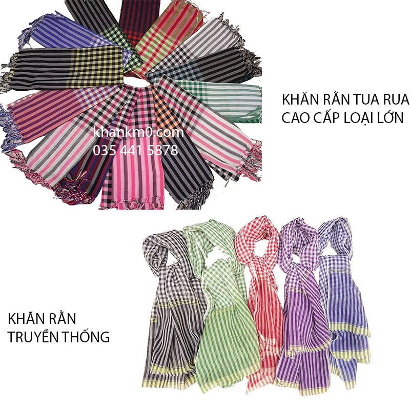 So sánh mẫu khăn rằn hiện đại và mẫu khăn rằn truyền thống